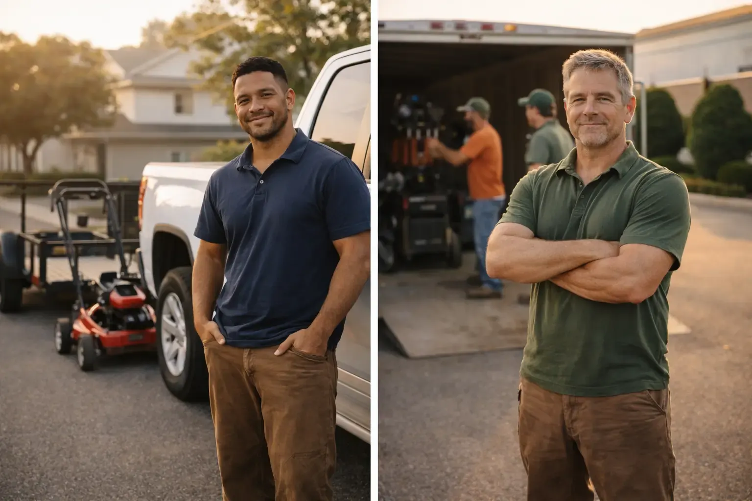 Different types of landscaping contractors - lawn care, hardscaping, maintenance